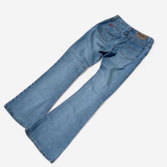 Y2K Original Mudd Flare Stud Light-Wash Denim Jeans Size 5 - Picture 2 of 8